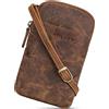 STILORD Loki Borsello da Petto Pelle Telefono Bors a Tracolla Piccola Monospalla per Uomo Donna Vintage Crossbody Bag e Borsetta Porta Cellulare Vero Cuoio Colore:kreta - marrone