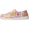 HEYDUDE Mocassini Wendy Cottage Crochet Donna, Garzetta Bianca/Lavanda/Multicolore, 36 EU