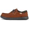 Kickback Haven - Mocassini Uomo - Colore Red Brown Leather - Scarpe Casual Stile Moc - Tomaia in Pelle Morbida e camoscio - Suola Ammortizzata - Solette in Schiuma Foderate in Pelle - Taglia EU 42