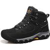 AX BOXING Scarpe Uomo Invernali Caldo Fodera Stivali Antiscivolo Scarponcini Uomo Invernali Scarpe Trekking Stivaletti Taglia 41-46 EU(Nero giallo, 44 EU)