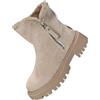 Generico Anfibi Pelle Donna Stivali con Pelliccia Donna Scarpe invernali comode in cotone antiscivolo per le donne stivali da neve Waetpoof Scarponcini con Pelo Donna Stivali Termici Donna (Beige, 38)