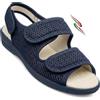 Benessere del tuo piede Sandali ciabatte donna regolabili TRE strappi SPRIT5 Piuma comfort tessuto alveare forato traspirtante anziani Made in italy (blu, Sistema Taglie Calzature EU, Adulto, Donna, Numero, Media, 37)
