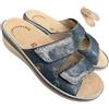 new confort ciabatte Confort DONNA ecopelle regolabili strappo PREST1GE Strassy plantare estraibile adatta per plantari su misura