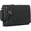 ROYALZ New Jersey Borsa Porta PC 13-15.6 pollici Uomo Pelle a tracolla - Cartella Ventiquattrore in Vera Pelle - Grande Borsa Portadocumenti Uomi