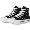 Converse Chuck Taylor all Star Eva Lift - Piattaforma Unisex per Bambini, Nero/Bianco Vintage/Egret, 12.5 Little Kid