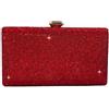 Boutique De FGG Elegante Borsa da Sera con Cristalli per Donna Borse Serali Formale con Strass Stilosa Borsa a Scatola Borsa da Sposa, Piccolo