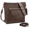 VX VONXURY Borsa a Tracolla Donna in Pelle Vegan di Mode, a Secchiello Hobo di Design Con 2 Cinghie Regolabili