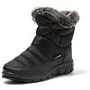JOMIX Stivali Donna Doposci Stivaletti Invernali da Neve Pelosi Caldi Scarpe Impermeabile da inverno, MD9543, Nero, 36 EU