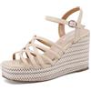 QUEEN HELENA Zeppe Sandali Alti con Cinturino Casual Donna ZM9978