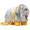 Basmgrazia Borsa a tracolla unica a forma di cane, da donna, elegante e divertente borsa in pelle PU, bianco, Taglia unica
