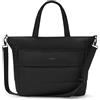 LARKSON Borsa a Tracolla Donna Nero - Alma - Puffy Tote Bag con Tanti Scomparti - Borsa a Spalla Grande - Everyday Shopping Bag - Shopper con Cerniera - Idrorepellente