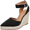 MJGkhiy Sandali Estivi da Donna Tacco Alto Estive Espadrillas Comode Casual Espadrillas con Plateau Cinturini alla Caviglia Scarpe Estive con Punta Chiusa Ciabatte Estivi con Lacci Sandalo Comode Bohemia