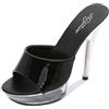 Omeslike Sandali a Spillo Slip on da Donna con vestibilità Stretta - Scarpe Sabot con Tacco Formali da Ufficio per Gite Casual, Matrimoni,Nero,40 EU