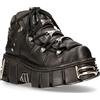 New Rock Stivaletti Unisex 106 S1 Neri Metallizzati con Plateau Stile Gotico Punk 11