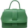 Chicca Borse Borsa a Mano Elegante con Tracolla da Donna in Pelle (Verde Mela)