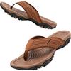 WateLves Infradito Uomo Scarpe Sandali Sportivi Ortopediche per Arco Scarpe da Spiaggia e Piscina Gomma Suola per Antiscivolo Ciabatte(marrone,47EU)