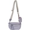 styleBREAKER Borsa a tracolla donna 2 pezzi a mezzaluna | Borsa a tracolla in similpelle 24x15x8,5 cm, tracolla 86-138 cm con motivo a rombi, zip a 2 vie, portamonete 11 cm