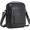 STILORD Salva Piccolo Borsello Uomo Pelle Nero Borsa a Tracolla Crossbody Borse Messenger Cuoio Borsa a Spalla Borselli per Ufficio Viaggi Vita Quotidiana Tablet 8 Pollici