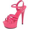 WOkismD 15 CM delle Donne degli Uomini di Tacco Alto Pompe della Piattaforma Sexy Stripper Performance Pole Dancing Discoteca Tacchi Alti,Rosa,34 EU