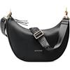 Expatrié Borsa a Tracolla Donna - Lea Medium | Borsa a Spalla Mezzaluna, Crossbody Moon Bag, Marsupio Rotonda in Pelle Vegana, Idrorepellente