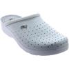 SANIFLEX 89941-10 Certificato Medico Zoccoli Sabot Pantofole Scarpe di Pelle, Uomo, Bianco, EU 46