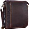 STILORD Paul Borsa a tracolla in pelle Messenger uomo donna vintage Borsa per l'università documenti A4 Borsello grande formato verticale in vero cuoio Colore:cognac-marrone