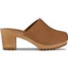 Vivisence Zoccoli Donna Nabuk, Suola in Legno, Punta Chiusa, Comodi Slip On per Ogni Giorno, Marrone Chiaro,39