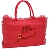 Miss Beach - Borsa da Spiaggia Con Chiusura Zip per Vacanze, Borsa Mare | 29 Litri di Volume - Tracolla in Tela, borsa da picnic in Tela