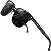 ATTCL Uomo Occhiali da sole Polarizzate da Telaio in metallo semi-cerchiato Al-Mg Super leggero 8-188 Black