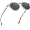 Carfia Retro Occhiali da Sole Uomo Polarizzati Rotonda Occhiali CA5288L