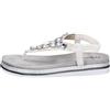 inblu Sandali infradito con pietre, donna, bianco, 36