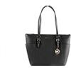Michael Kors Charlotte - Borsa grande con zip, nero, Large