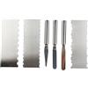 Nivofu Set 6 Pezzi Spatola per Dolci e Tarocco per Impasti in Acciaio Inox, Spatola Cucina Angolata per Decorare Torte, Raschietto Pasticceria Accessori per Crema e Glassare, Kit Professionale