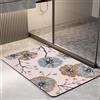Z·Bling Tappetino Doccia Assorbente 40x90cm,Tappeto Bagno Assorbente Antiscivolo,Tappetino Bagno Diatomite,Tappeto Scendi Doccia,Motivo Floreale 90