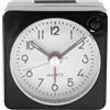 ZAMETTER Piccola sveglia analogica da viaggio con movimento al quarzo silenzioso, funzioni snooze e luce, segnale acustico Crescendo, facile controllo dell'interruttore, design portatile leggero per