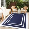Homaxy Tappetino impermeabile per esterni, tappeto da giardino antiscivolo, reversibile, resistente ai raggi UV, facile da pulire per campeggio, patio, spiaggia, picnic, giardino, 120 x 180 cm, blu