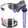 bodens Contenitore di ricambio per aspirapolvere Dyson V6, DC58, DC59, DC61, DC62, DC74, con interfaccia di tipo A, contenitore per aspirapolvere Dyson V6, parte n. 965660-01, con filtri di ricambio per