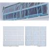 Getdoublerich Filtro per condizionatore d'aria, per Kelon per Hisense, accessori filtro AC, schermo filtrante per unità interna per casa e ufficio (coppia)
