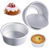 ruitao Confezione da 2 teglie rotonde in alluminio da 10,2 cm, antiaderenti, profonde, con fondo rimovibile, stampo per torte, per dolci, matrimoni, compleanni, feste di Natale