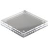 Getdoublerich Cornice per foto in acrilico, trasparente, magnetica, espositore per poster, per casa, ufficio, scrivania, cornice impermeabile (10 x 10 cm, 8 + 8 mm)