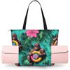Generic Flower Highland Cow Print - Borsa da yoga da donna, grande borsa a tracolla da palestra