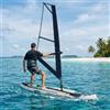 LoogCape Apex - Tavola da SUP gonfiabile con vela, 330 x 76 x 15 cm, blu, per sport acquatici, surf, touring, yoga, adatta per adulti, bambini, outdoor, estate, con pompa, pinne, zaino