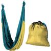 Oxxggkao Amaca Yoga aerea verde gialla per uso in studio yoga, altalena in tessuto non elasticizzato, larghezza 1, 5 m per fitness indoor e palestra domestica Amaca aerea altalena in tessuto Fitness sospeso