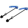 KQFCAZRE 2 Pezzi Bloccaggio Rapido per Bicicletta Coppia ASSE Sgancio Rapido Mozzo Anteriore Posteriore Realizzato in Ferro E Lega di Alluminio Adatto per, Blu, 145 mm 185 mm