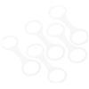 PAMINGONO 5 Pezzi Clip di Fissaggio da Snorkeling in Silicone Nero Design a Clip a Forma di 8 e Cordino di Sicurezza per Immersioni in Mare