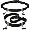 lbxtswpl Nastro numero di partenza per triathlon, 2 pezzi, cintura da corsa con porta numeri, 6 supporti in gel, per maratona, ciclismo, triathlon (nero, 84 cm)
