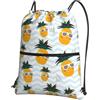 YYHWHJDE Zaino con coulisse con stampa di ananas, borsa in poliestere impermeabile per palestra, viaggi ed escursionismo, leggero, resistente e compatto