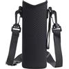 Ysyqkn Borsa Portabottiglie Custodia Portaborraccia Tracolla Regolabile Neoprene Funzione Termica Antiurto Accessori Borraccia Adatta per Campeggio Ciclismo, Nero
