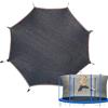 Generic Copertura parasole per trampolino, protezione raggi UV, rotonda, in nylon nero, per diversi trampolini