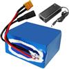 FREEDOH Pacco batterie al Litio 12V 10AH 20AH, Batteria di Ricambio 24V 10AH 15AH 20AH, batterie al Litio con Caricabatterie,12v20ah